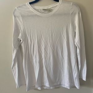 White Long Sleeve Basic T-shirt